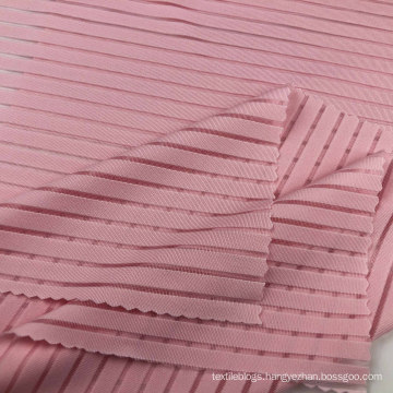 polyester 4 way elastic spandex pink ombre jersey mesh knit lace fabric for dress